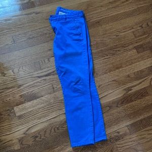 Gap skinny mini cropped pant in a brilliant blue.